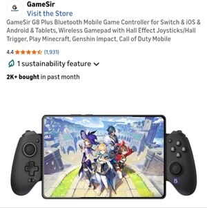 G8 Plus Black Bluetooth Mobile Game Controller By Gamesir